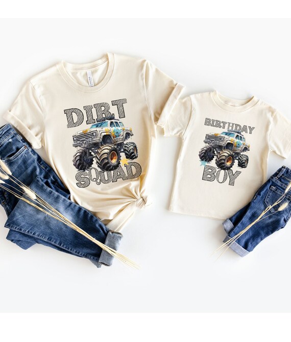 Monster Truck Dad Of The Birthday Boy Kids Gifts T-Shirt Monster Truck Dad Of The Birthday Boy Kids Gifts T-Shirt