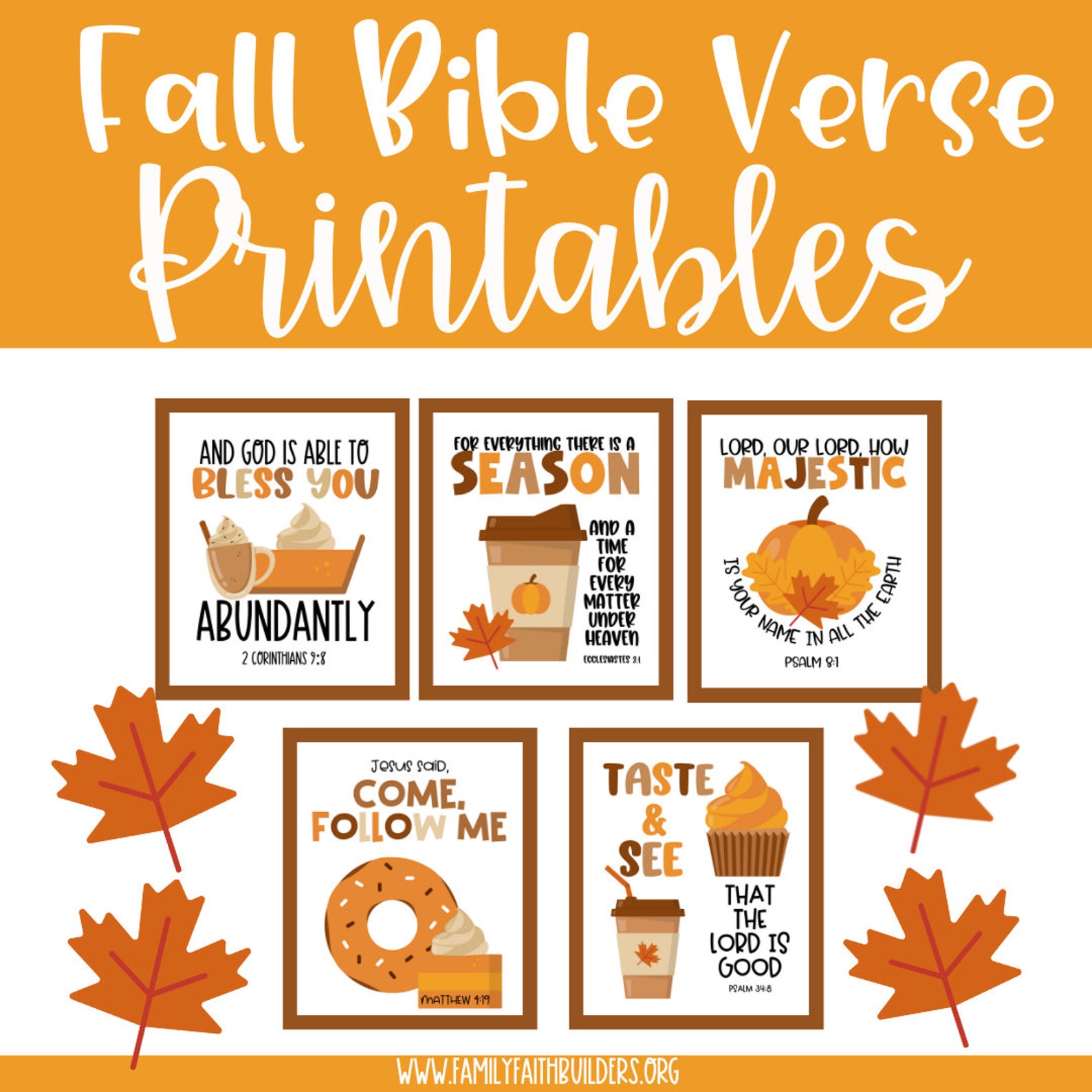 Fall Bible Verse Printables - Etsy