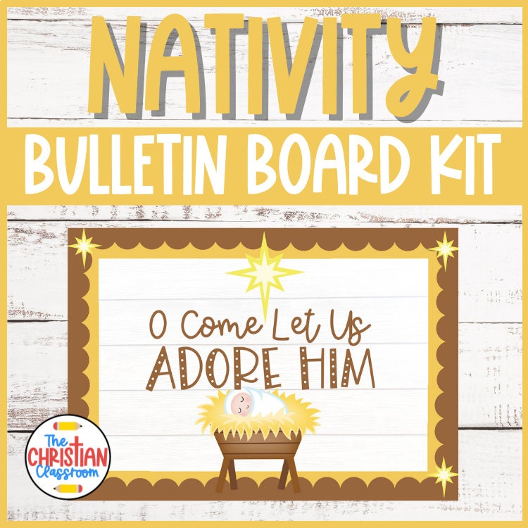 Nativity Bulletin Board Kit Classroom Decor Christmas Bulletin Board