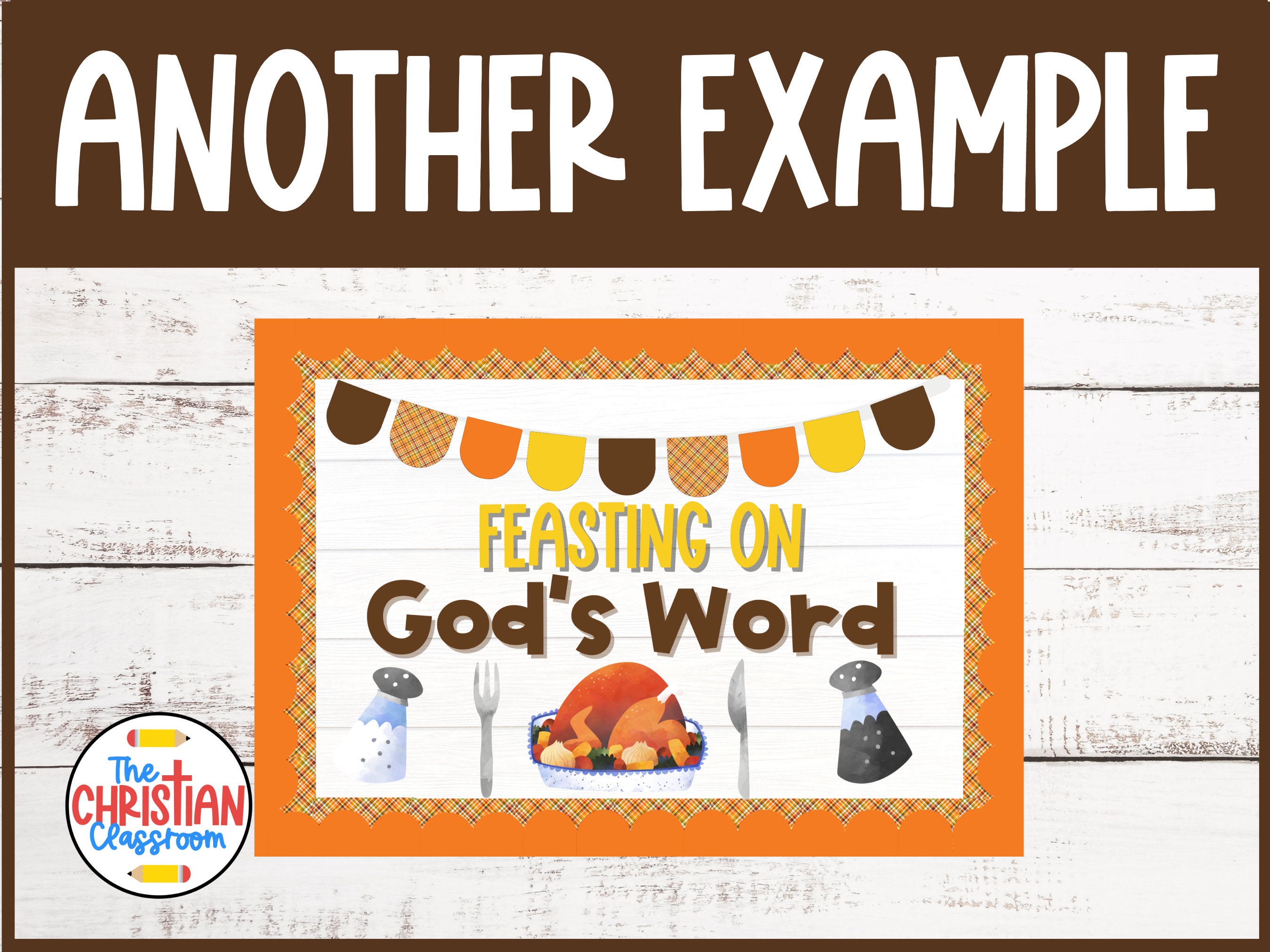 Gratitude Feast Bulletin Board Kit Thanksgiving (Download Now) - Etsy