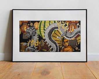 Illustration l'année du dragon