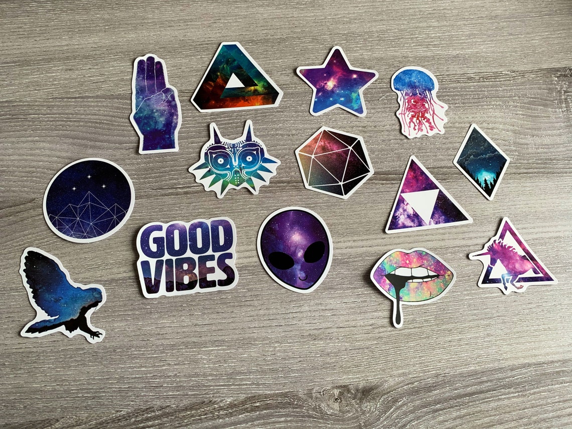Galaxy sticker Bundle/sticker bundle/happy stickers/cute Etsy