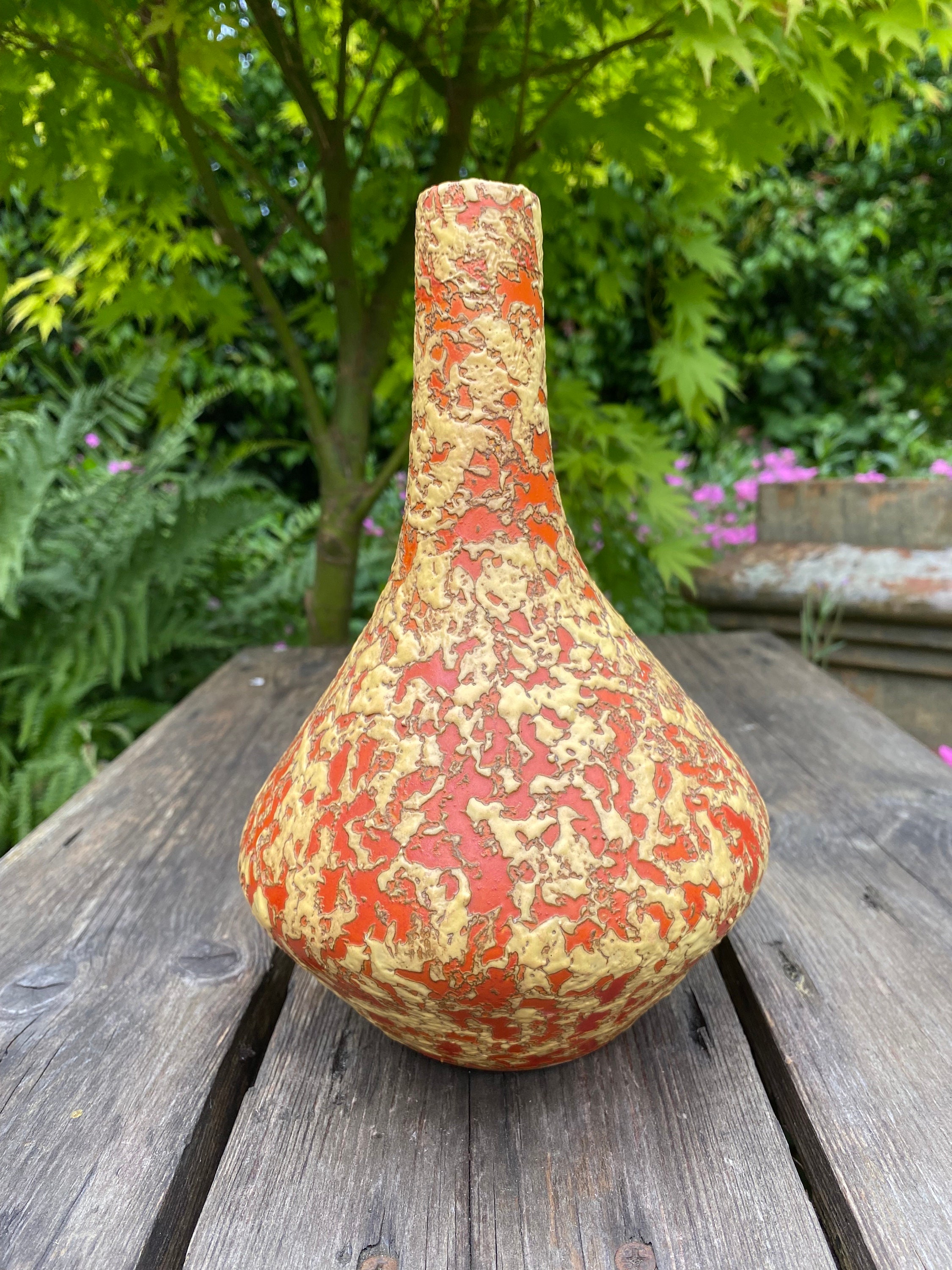 West German Fat Lava Orange - Etsy UK