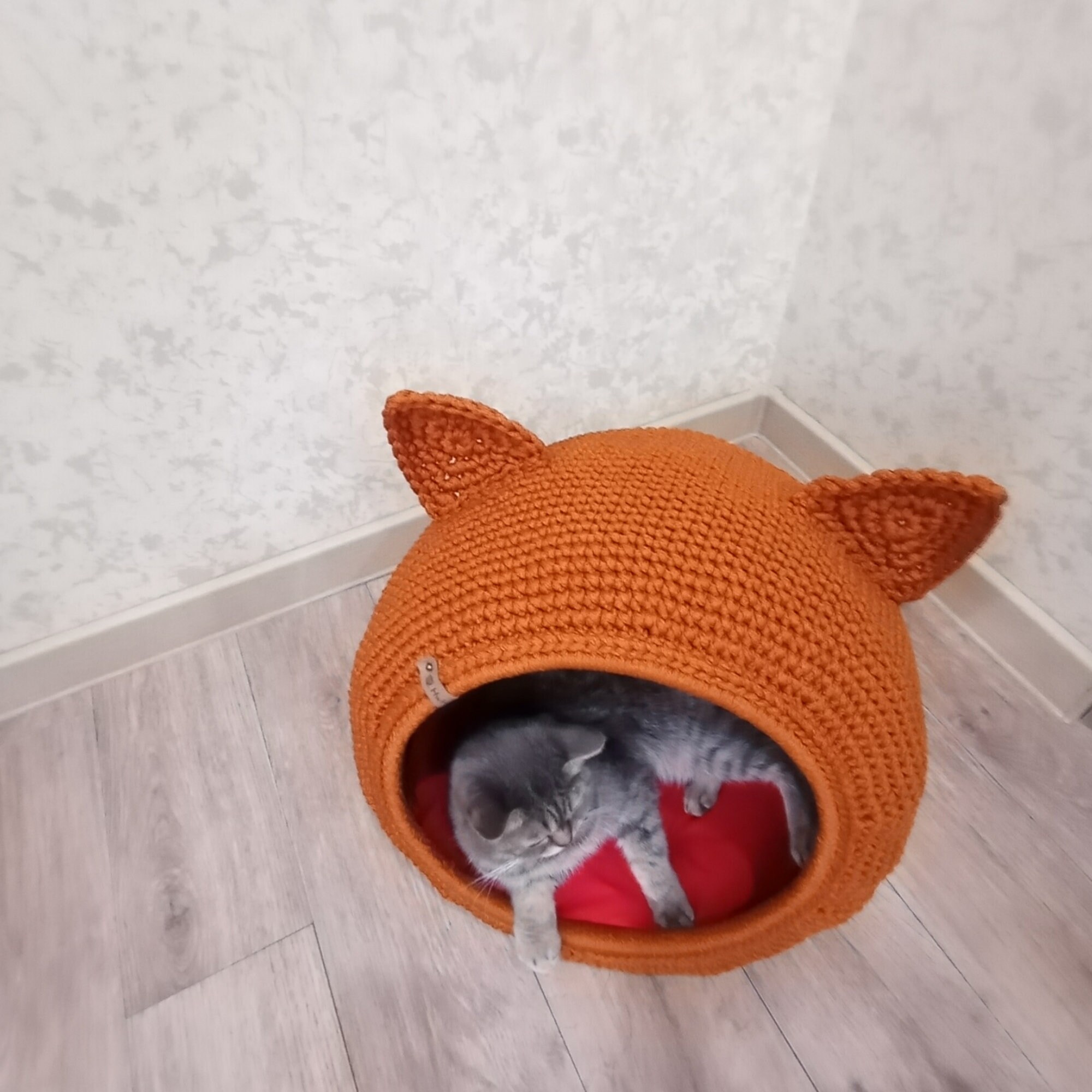 Cat bedcrochet cat bed pattern pdf format crochet pattern Etsy