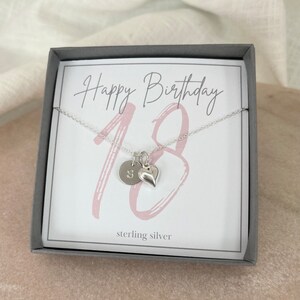 Girls 18th birthday necklace , personalised silver 18th necklace, 18th keepsake, 18th gift for her image 6