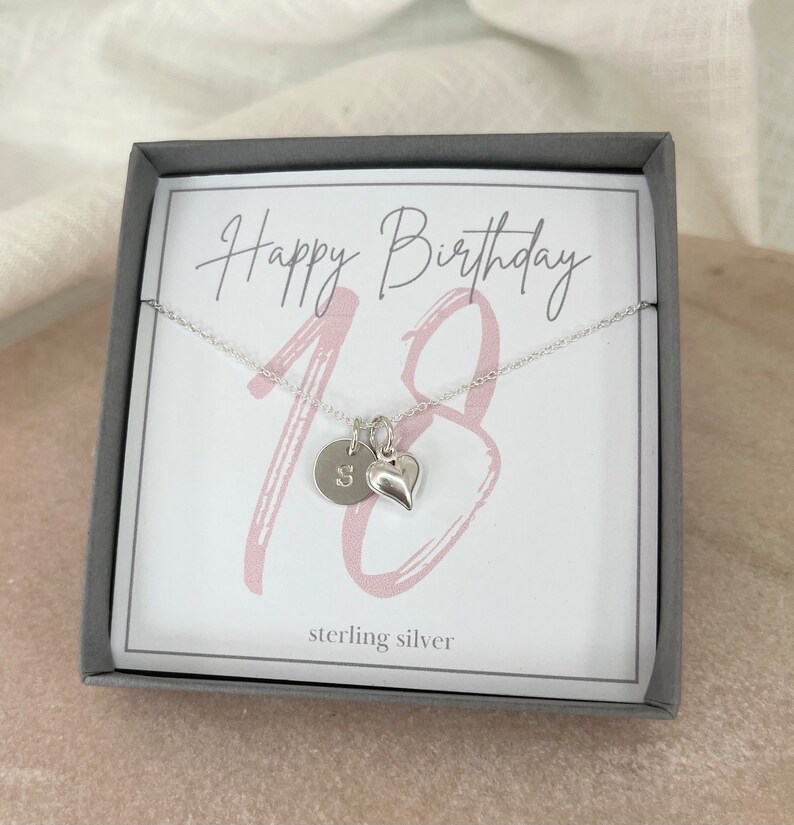 Girls 18th birthday necklace , personalised silver 18th necklace, 18th keepsake, 18th gift for her image 6