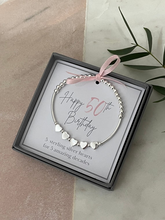 20th 30th 40th 50th 60th 70th 80th 90th Women s Birthday Gift for Her Bracelet Special Birthday Bracelet for Her Etsy