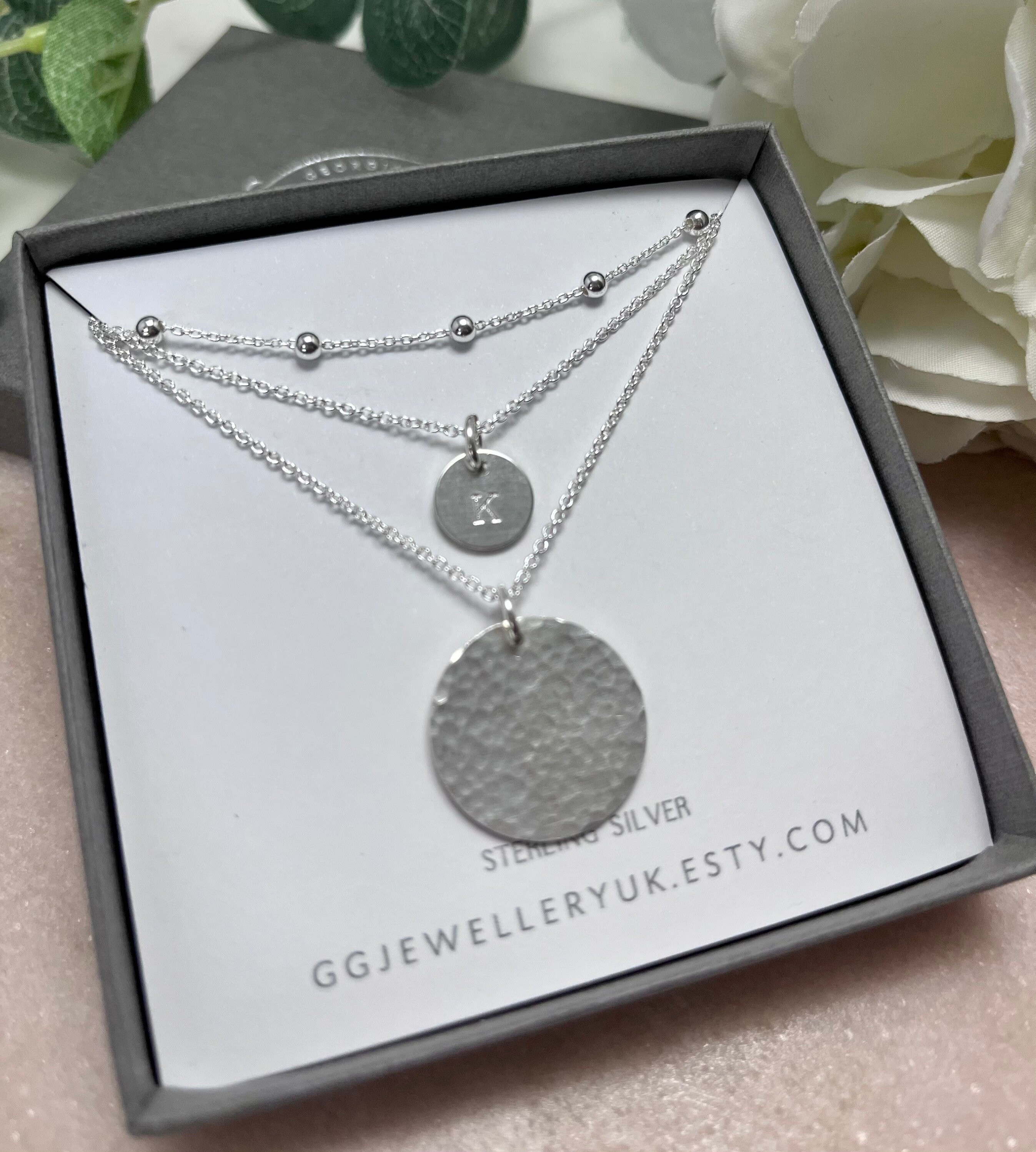 Silver layered necklace set sterling silver layered necklace for women layered necklace set Etsy