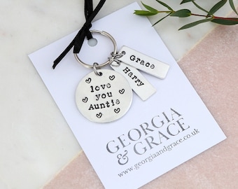 Auntie keyring, auntie gift , auntie keyring, aunties birthday gift, auntie Christmas gift