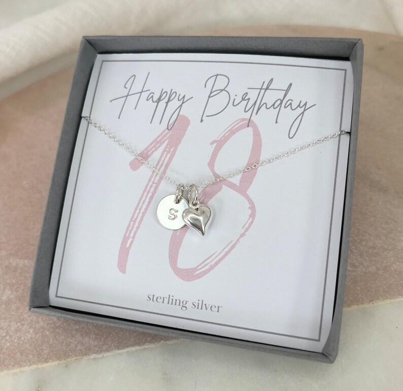 Girls 18th birthday necklace , personalised silver 18th necklace, 18th keepsake, 18th gift for her image 5