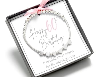 20th 30th 40th 50th 60th 70th 80th 90th women's birthday gift for her bracelet, special birthday bracelet for her