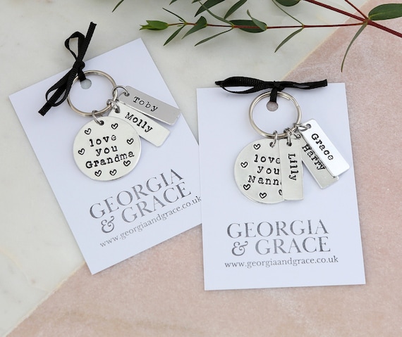 Nannas Keyring, Nanny Keyring, Grandma Keyring, Gift for Nanna