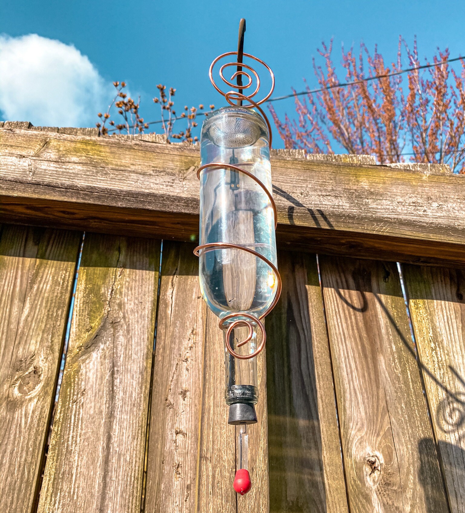 Wine Bottle Hummingbird Feeder- Clear - Etsy