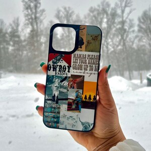 Western phone case, phone case, custom phone case, trendy phone case, western collage case