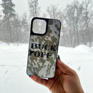 Western phone case, phone case, custom phone case, trendy phone case, western collage case, Buck Off Phone Case