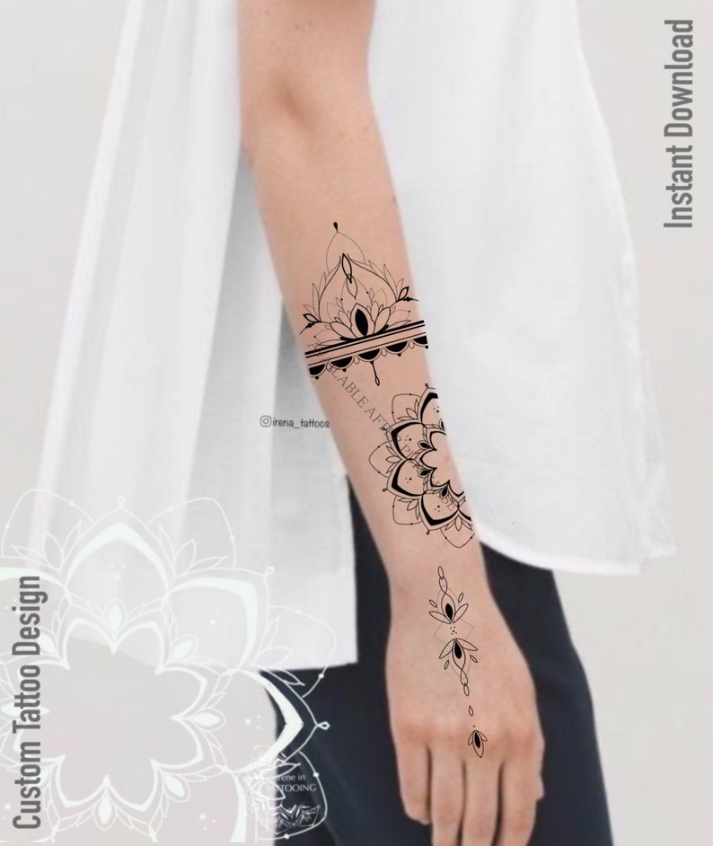 Mandala Tattoo Design Printable Stencil Instant Download - Etsy