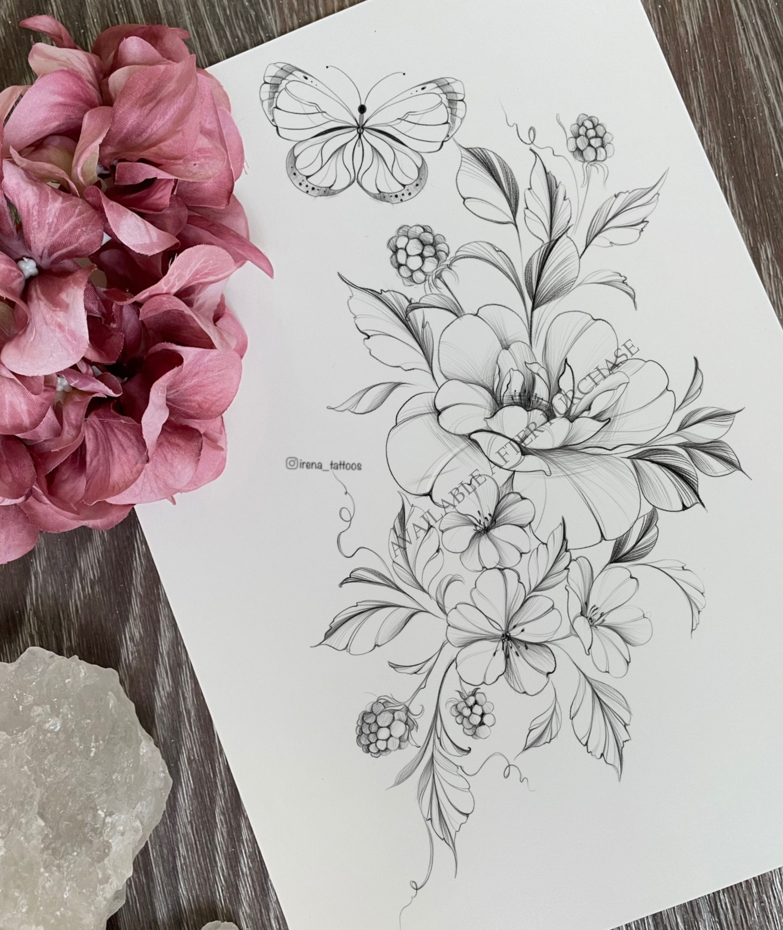 Pretty Flowers – Tattoo Pro Stencils