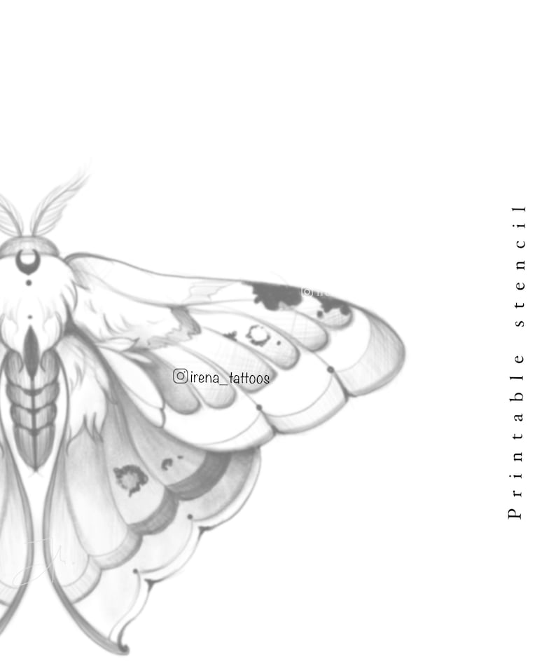 Butterfly Tattoo Design Printable Stencil Custom Tattoo - Etsy