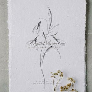 JANUARY BIRTH FLOWER | Tattoo Design | Snowdrop Flower | Instant ...