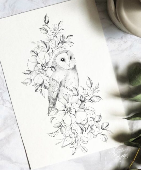 Mini Temporary Tattoo / Owl Tattoo / Beautiful Tattoo - Etsy