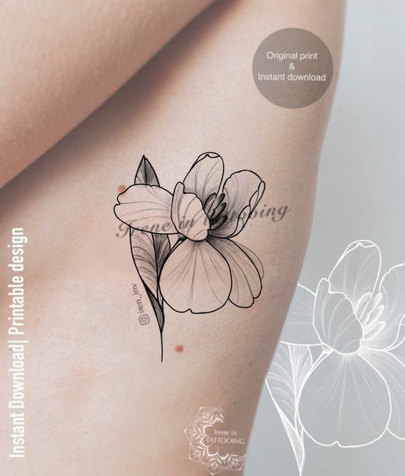 Diseño de tatuajes de tulipanes / Descarga instantánea / - Etsy México Diseño de tatuajes de tulipanes / Descarga instantánea / - Etsy México