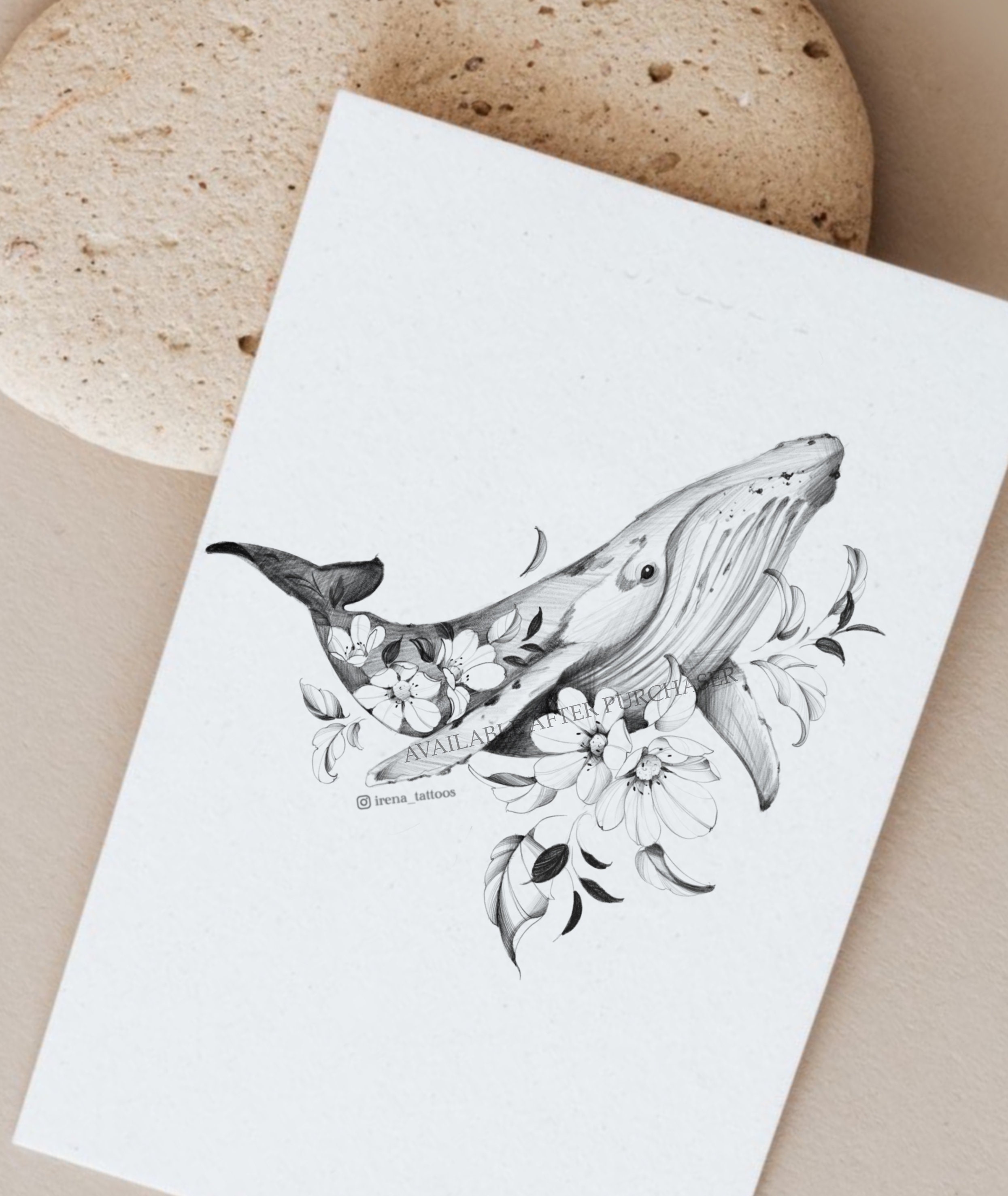 Whale Tattoo Design - Etsy, image size:2490x2955