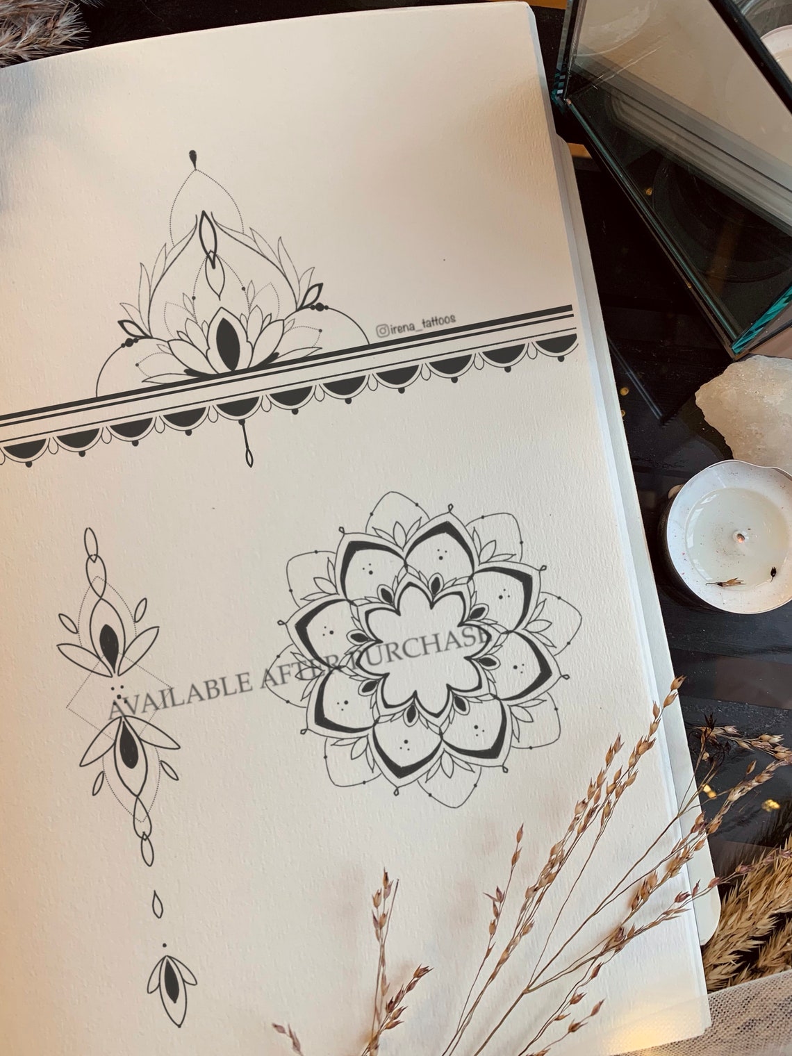 Mandala Tattoo Design Printable Stencil Instant Download | Etsy