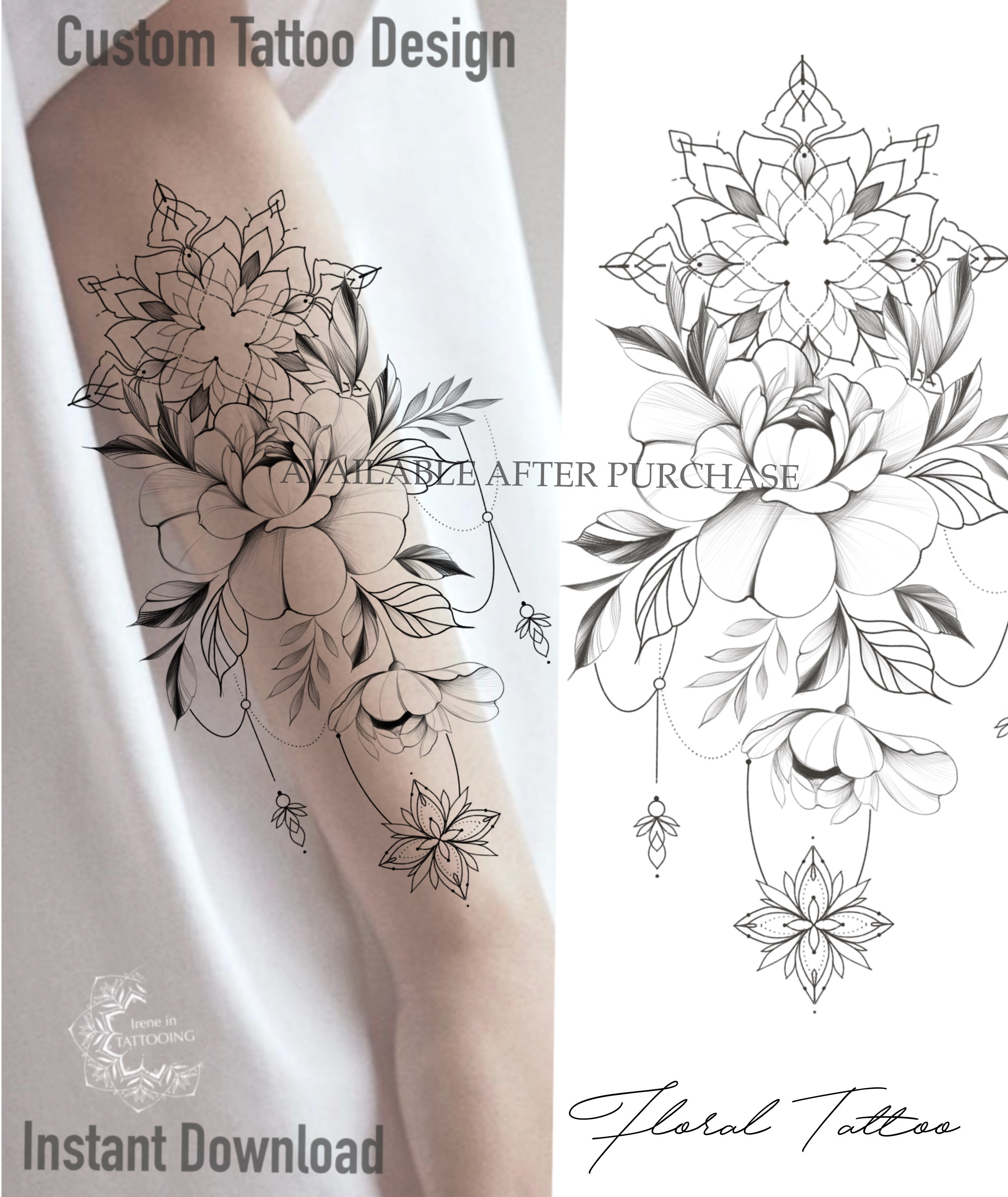 Buy Tattoo Design Instant Download Peony Mandala Digital Online in India - Etsy Buy Tattoo Design Instant Download Peony Mandala Digital Online in India - Etsy