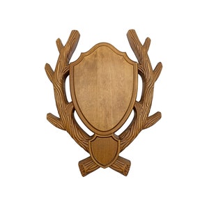 Hunters gifts, Antler Plaques, Fathers day, Plaque carved board for trophies, Wooden Carver Panel, Wooden wall decor, carved wood wall art