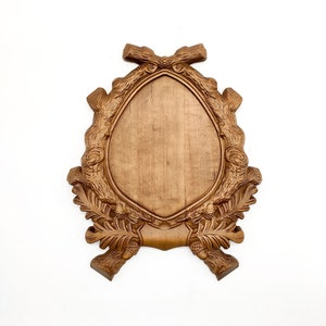 Trophy shield plaque, Hunters gifts, Antler Plaques, Fathers day, Plaque carved board for trophies, Wooden Carver Panel,carved wood wall art