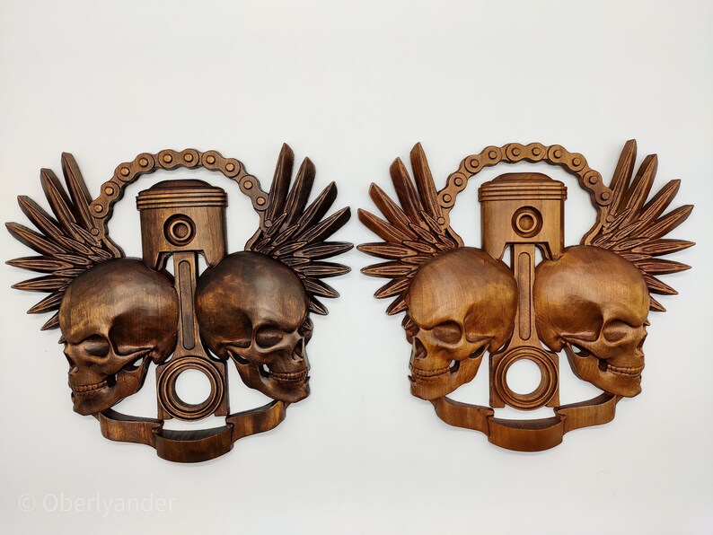 Wood Sugar Skulls Wall Decor Skull Wall Decor Wooden Tiki Etsy