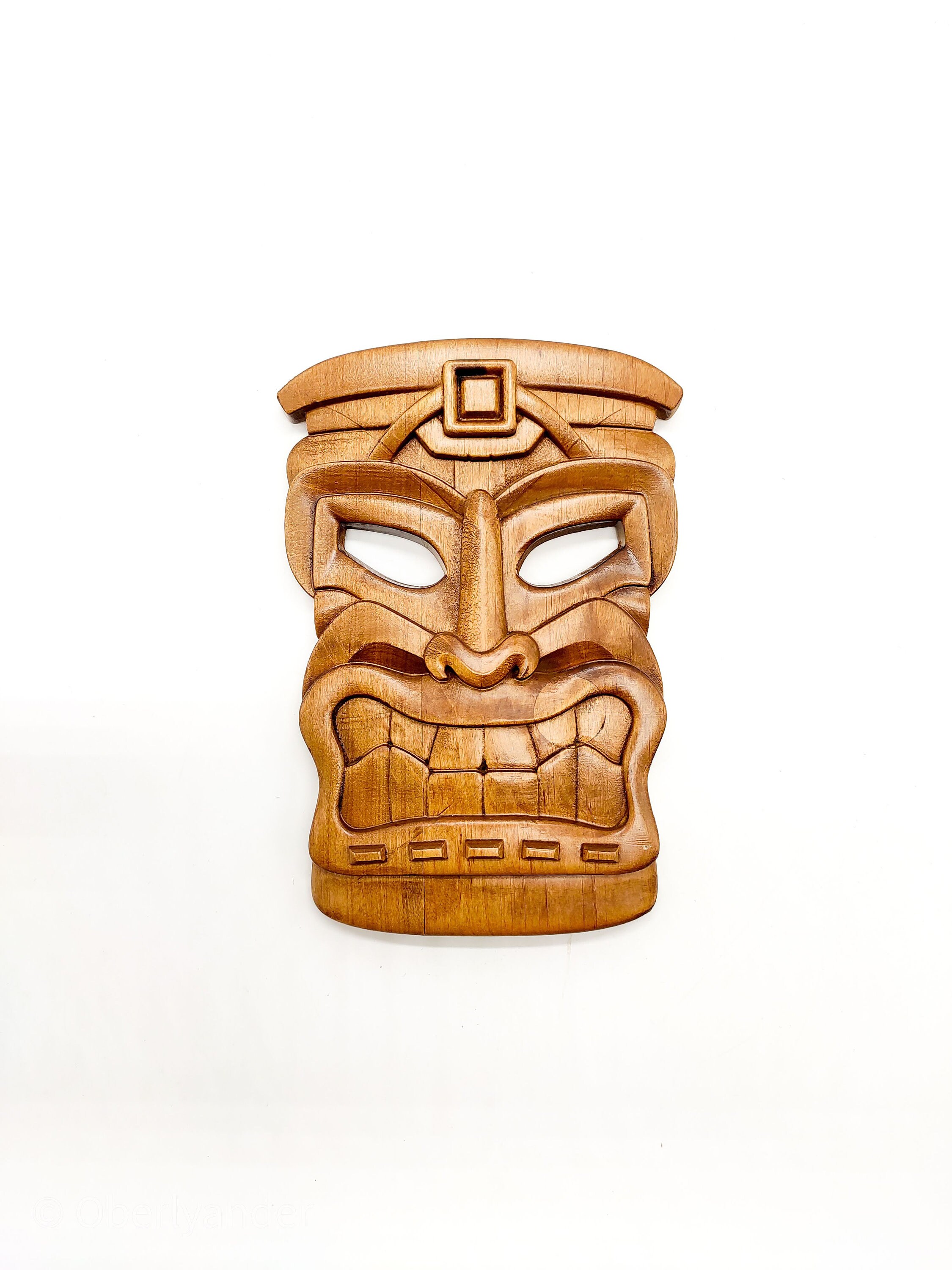 Interlifestyle Tiki Wandmaskers - Set Van 2, 100 Cm, Hawaï Totem Look | Handgemaakt Houten Maskers Voor Decoratie