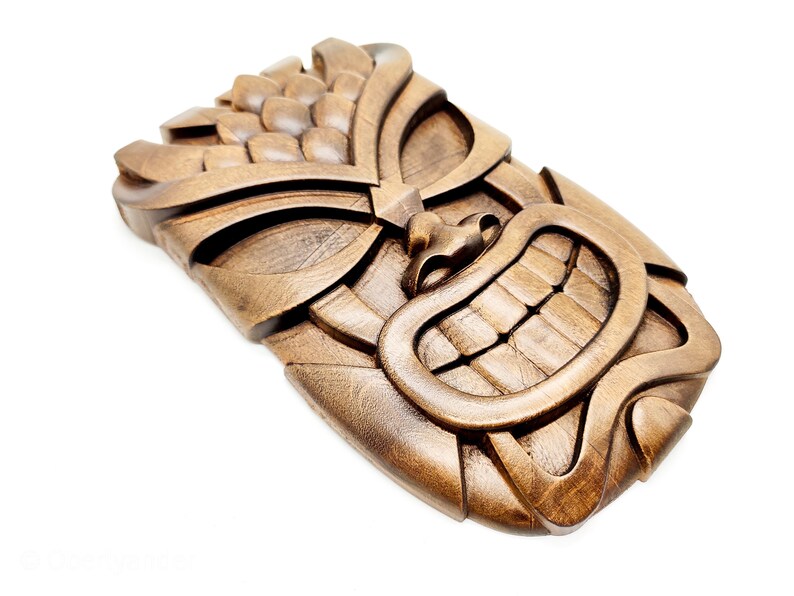 Grand Masque Mural Tiki - Coco Papaya - 100cm - Décoration Artisanale Ethnique