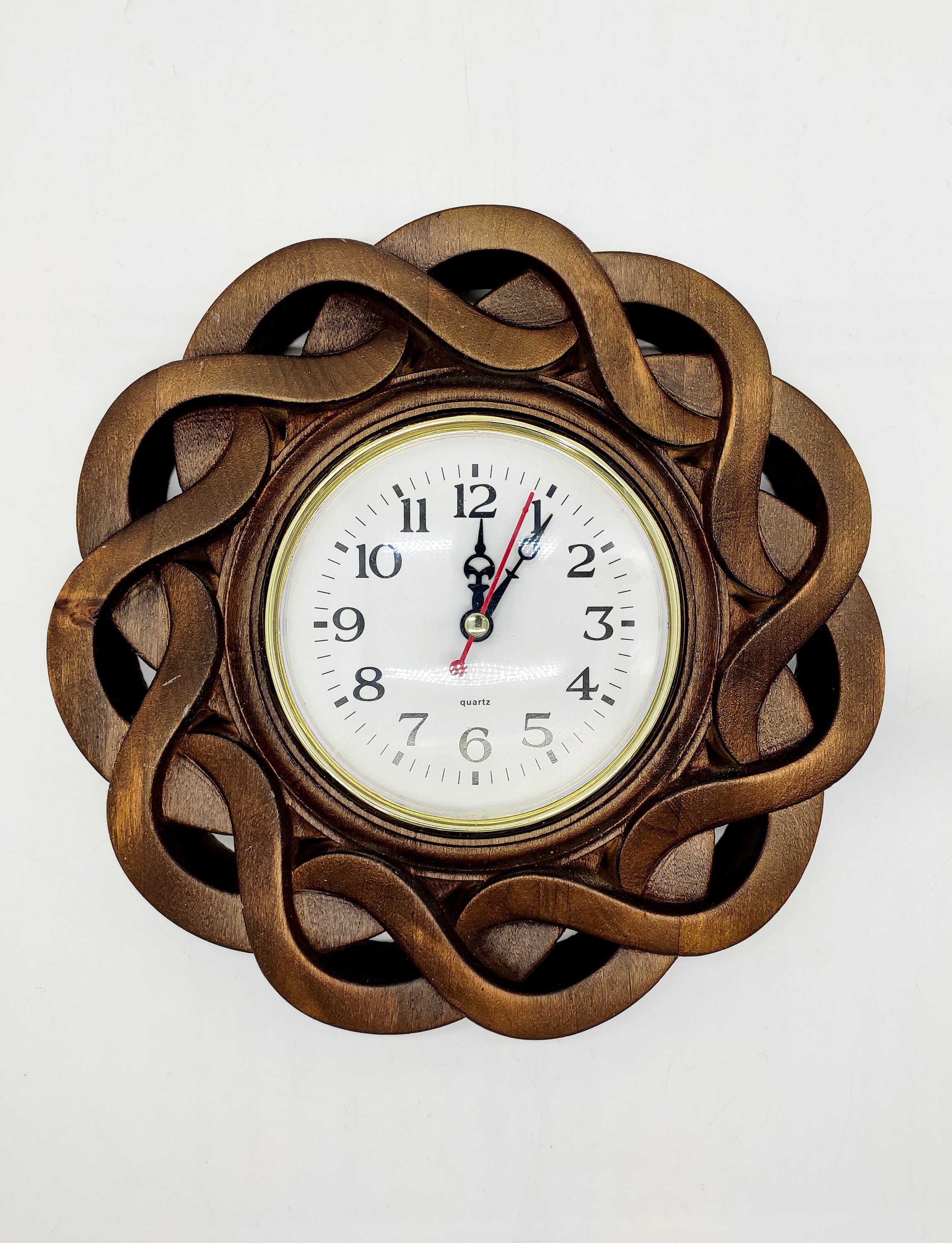 Big Wooden Clock Wooden Wall Decor Small Clock Large Wall Etsy