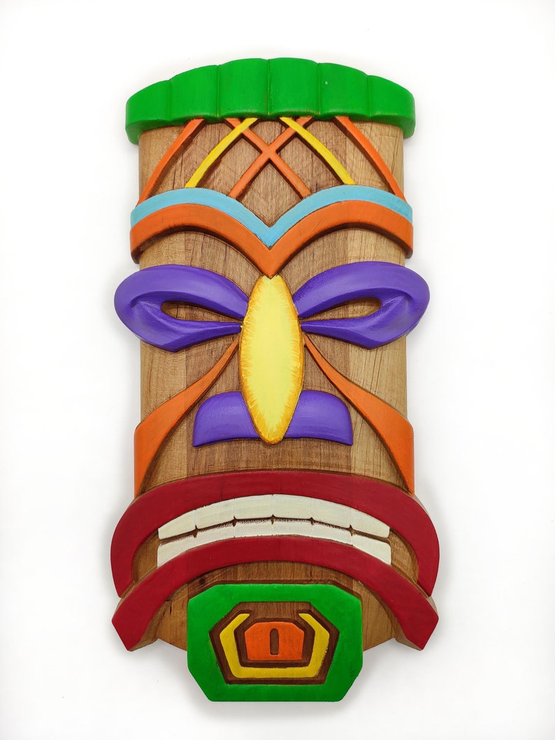 Tiki Mask Wood African Wooden Tiki Mask Wood Decor Wall - Etsy