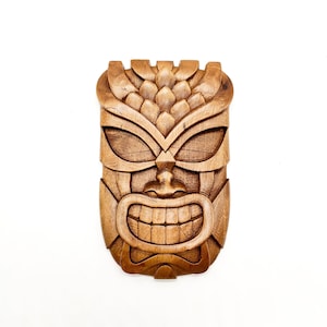 Wooden Tiki Mask Wood Decor Wall Decor Wall Panel Wooden - Etsy