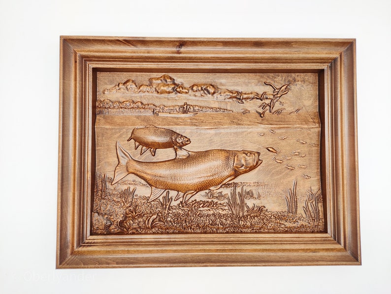 Vintage fishing decor Fisherman gift Fishing wall decor Etsy