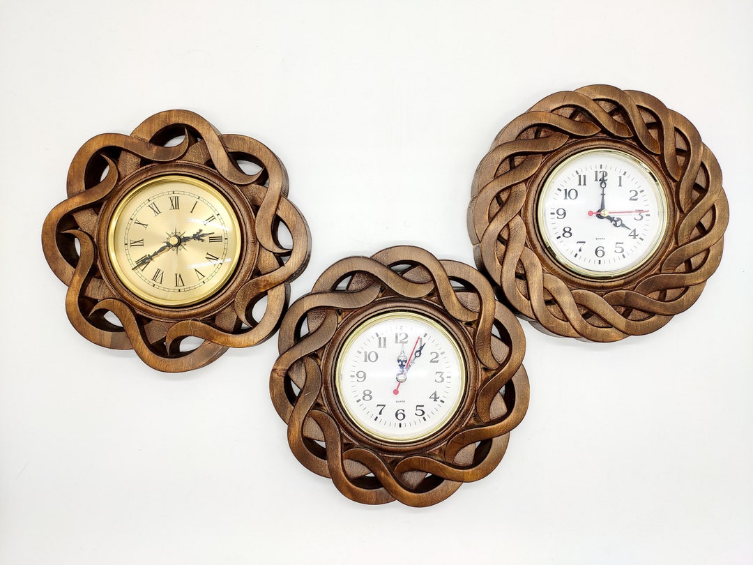 Big Wooden Clock, Wooden Wall Decor, Small Clock, Large Wall Clock