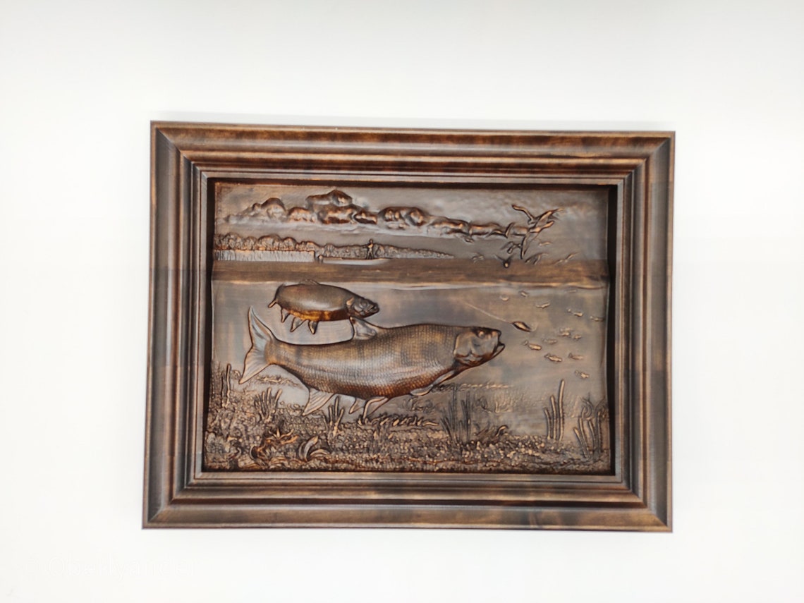 Vintage Fishing Decor Fisherman Gift Fishing Wall Decor Etsy