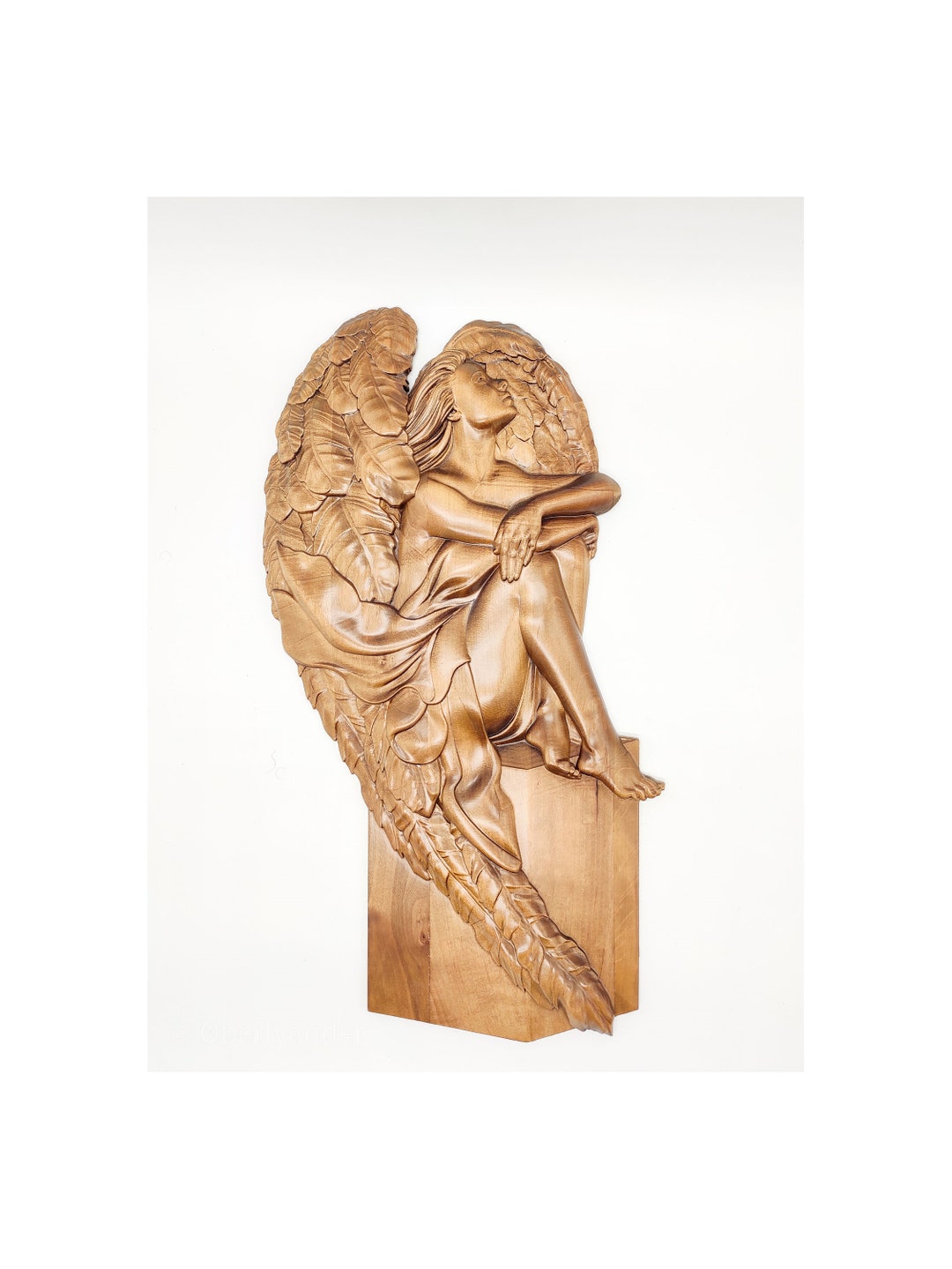 Wood Angel, Carved Angel Wood, Wooden Angel Wall Art, Wooden Angel Decoration, Wood Angel