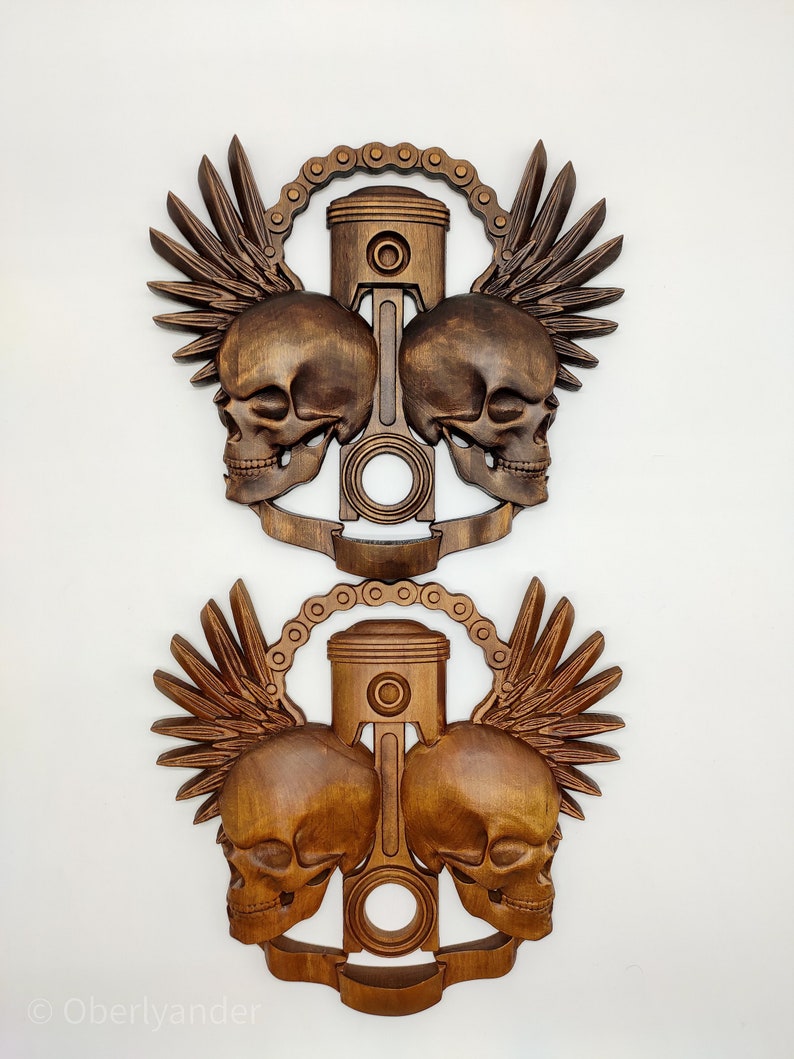 Wood Sugar Skulls Wall Decor Skull Wall Decor Wooden Tiki Etsy