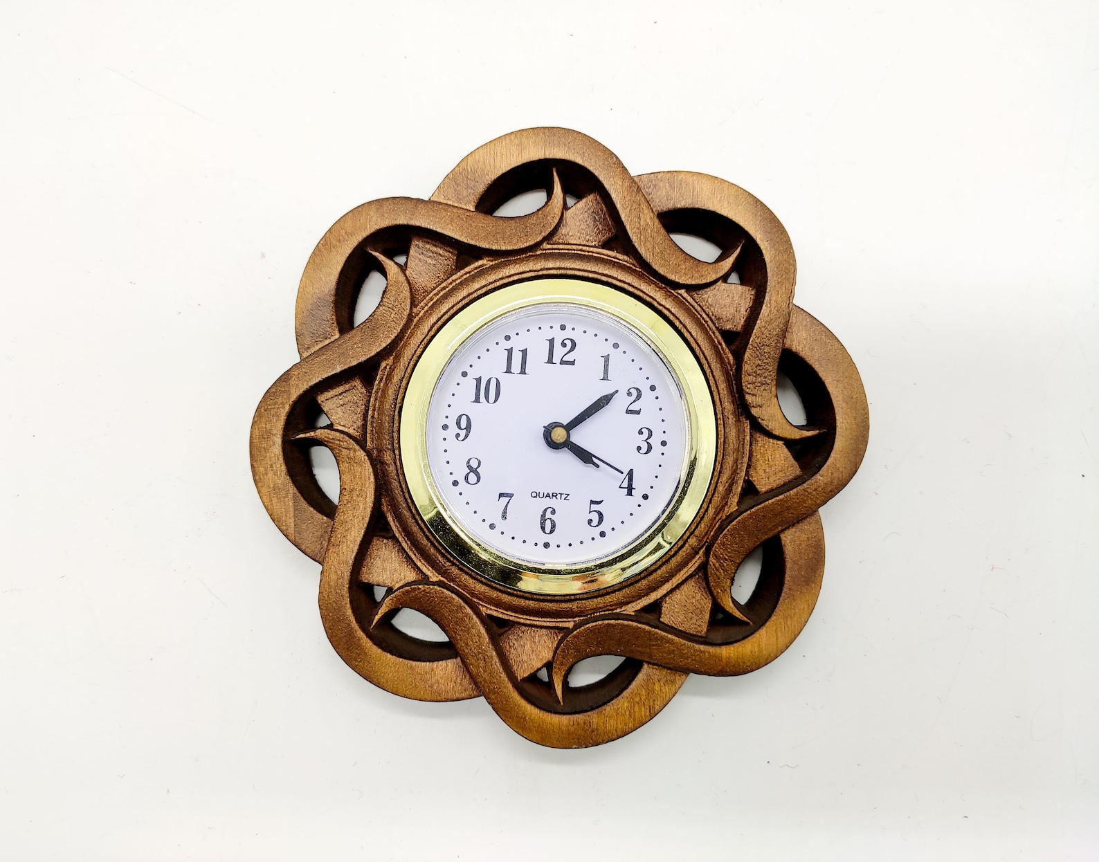 Small Wooden Clock Wall Clock Rustic Wall Clock Wooden Wall Etsy