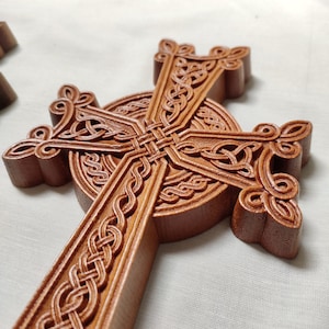 Wall carved wood cross, Armenian for gift, carved wooden cross, Religious, Chrisitan, Catholic, Christmas, decor, art for mom/dad/grandmom