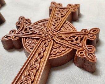 Wall carved wood cross, Armenian for gift, carved wooden cross,Religious, Chrisitan, Catholic, Christmas, decor, art for mom/dad/grandmom