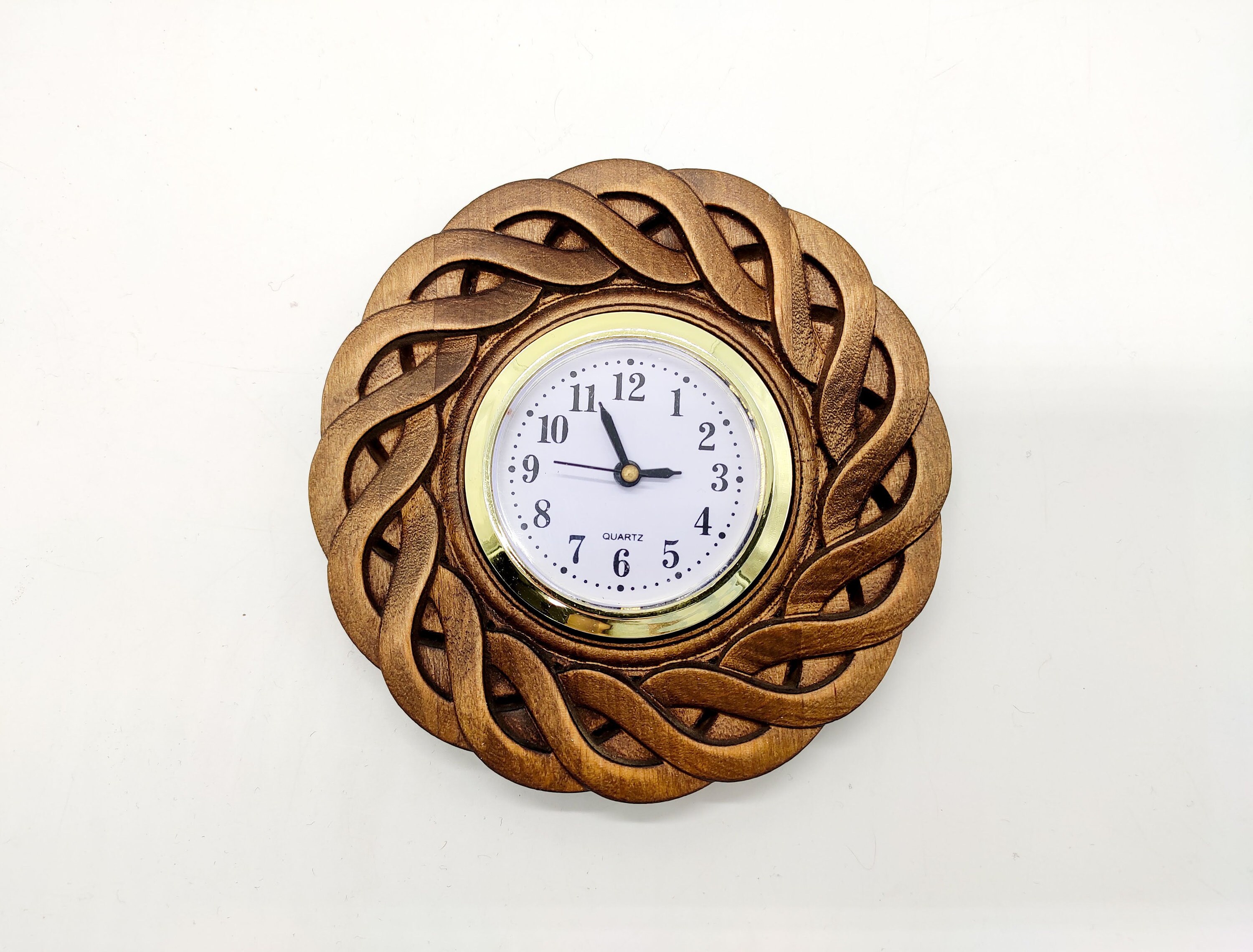 Small wooden clock wall clock Rustic wall clock Wooden wall Etsy