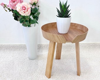 Table d'appoint Gisa | Table Basse En Bois Véritable Table Plateau Salon Design Minimaliste Moderne