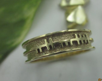 GOLD  OGHAM 'LOVE'  ring .