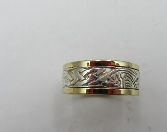GOLD & SILVER CELTIC weave ring