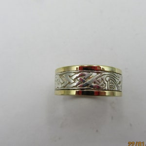 GOLD & SILVER CELTIC weave ring