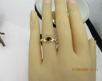 Claddagh Ring with Tourmaline